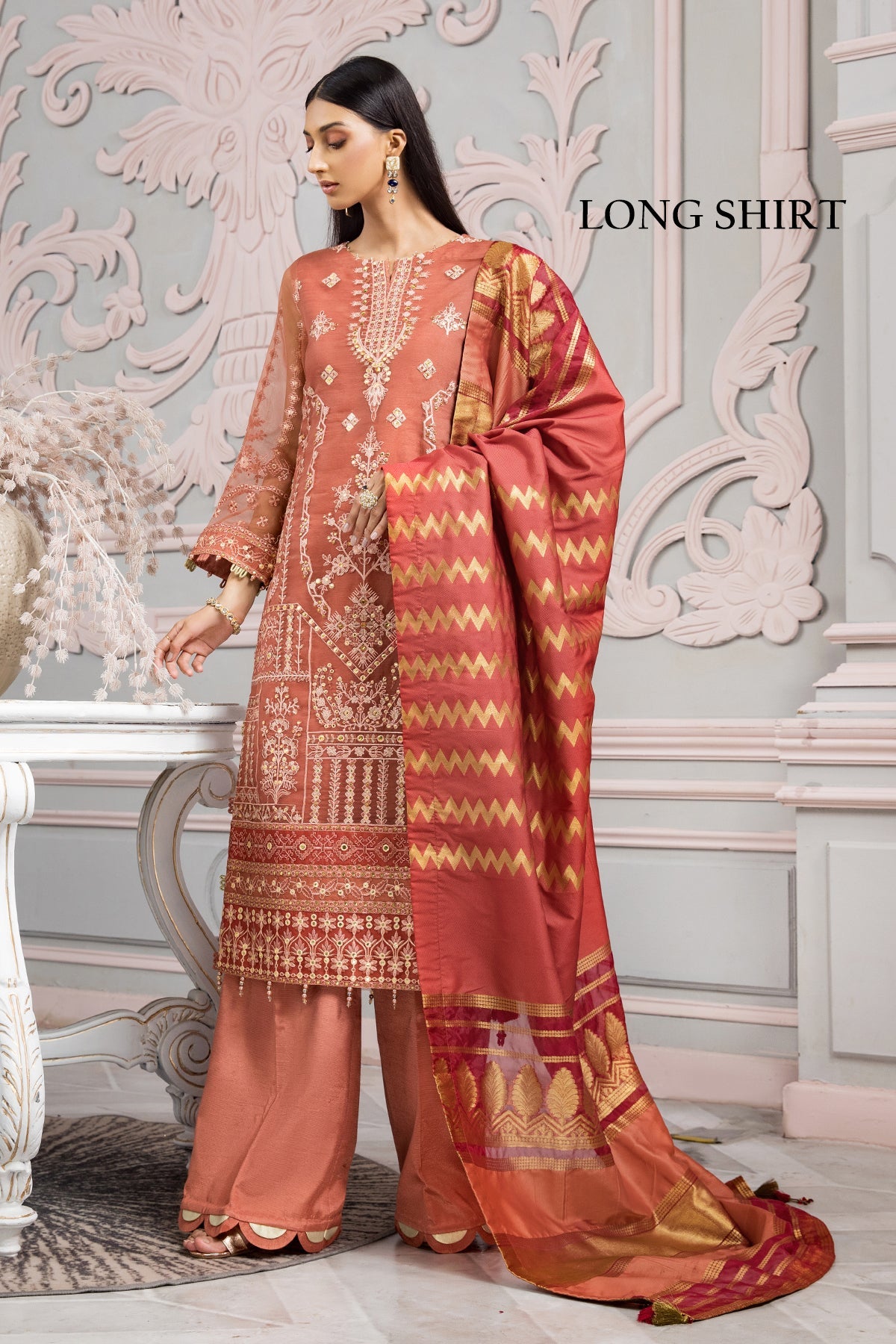 Naranj Alizeh Fashion Vasl-e-Meeras Festive Edition 2022 | Unstitched Embroidered Organza Suits