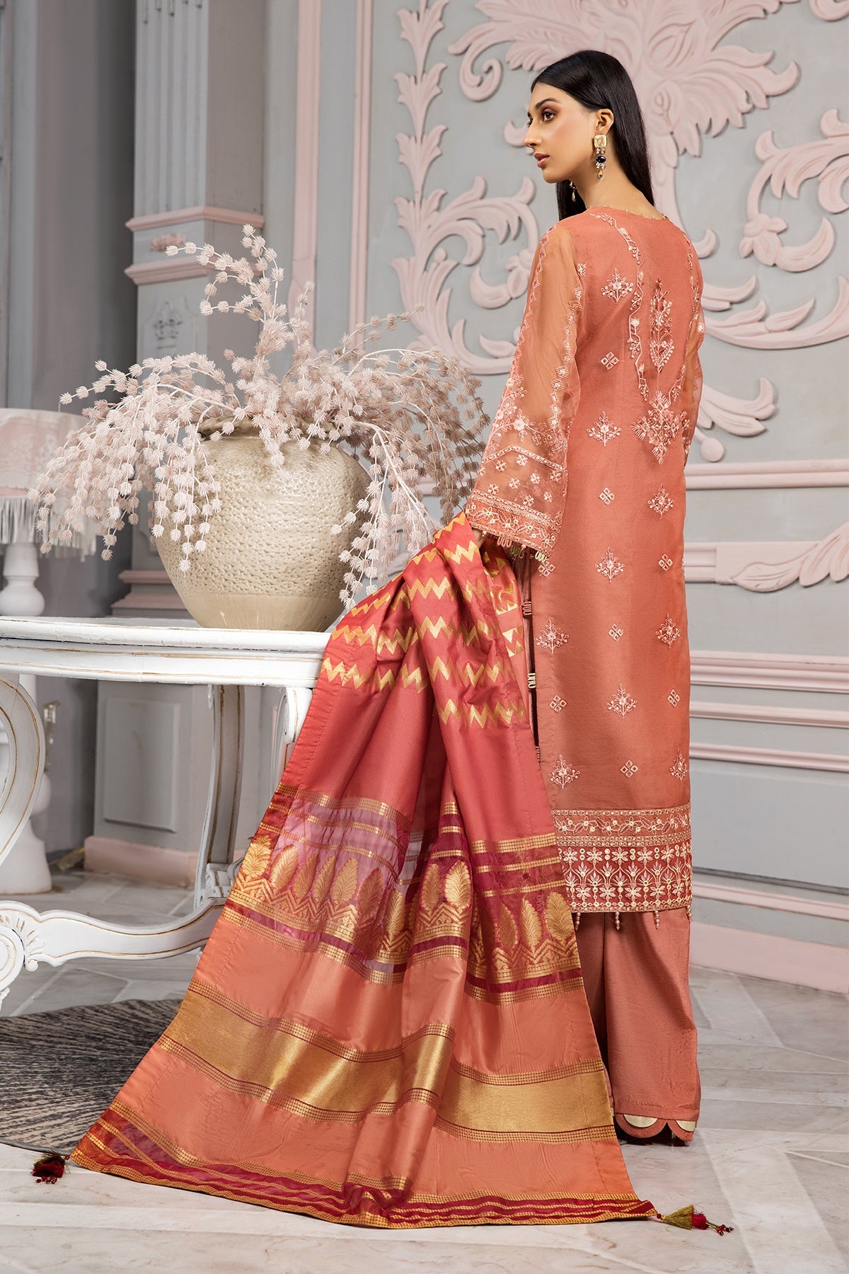 Naranj Alizeh Fashion Vasl-e-Meeras Festive Edition 2022 | Unstitched Embroidered Organza Suits