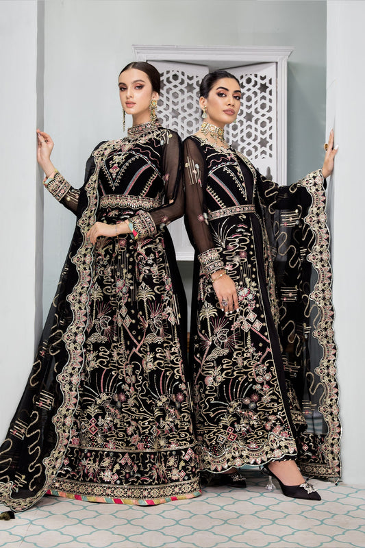 Azha Alizeh Fashion Vasl-e-Meeras Festive Edition 2022 | Unstitched Embroidered Chiffon Suits