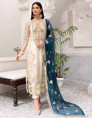 BL 305| Emaan Adeel Belle Robe Vol 3 | Unstitched Embroidered Luxury Chiffon Suits