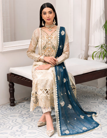 BL 305| Emaan Adeel Belle Robe Vol 3 | Unstitched Embroidered Luxury Chiffon Suits
