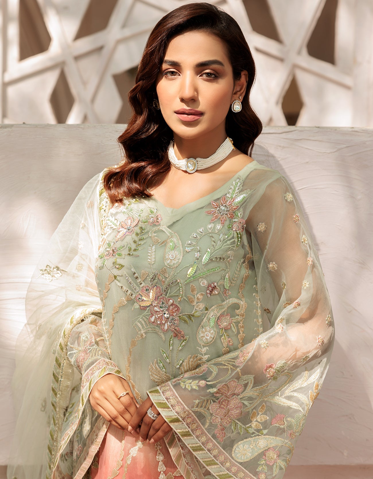 LF 505  | Emaan Adeel Le Festa Premium Collection 2022 Vol-5 |  Unstitched Embroidered Organza Suit