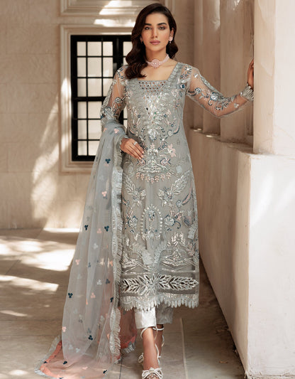 LF 503  | Emaan Adeel Le Festa Premium Collection 2022 Vol-5 |  Unstitched Embroidered Organza Suit