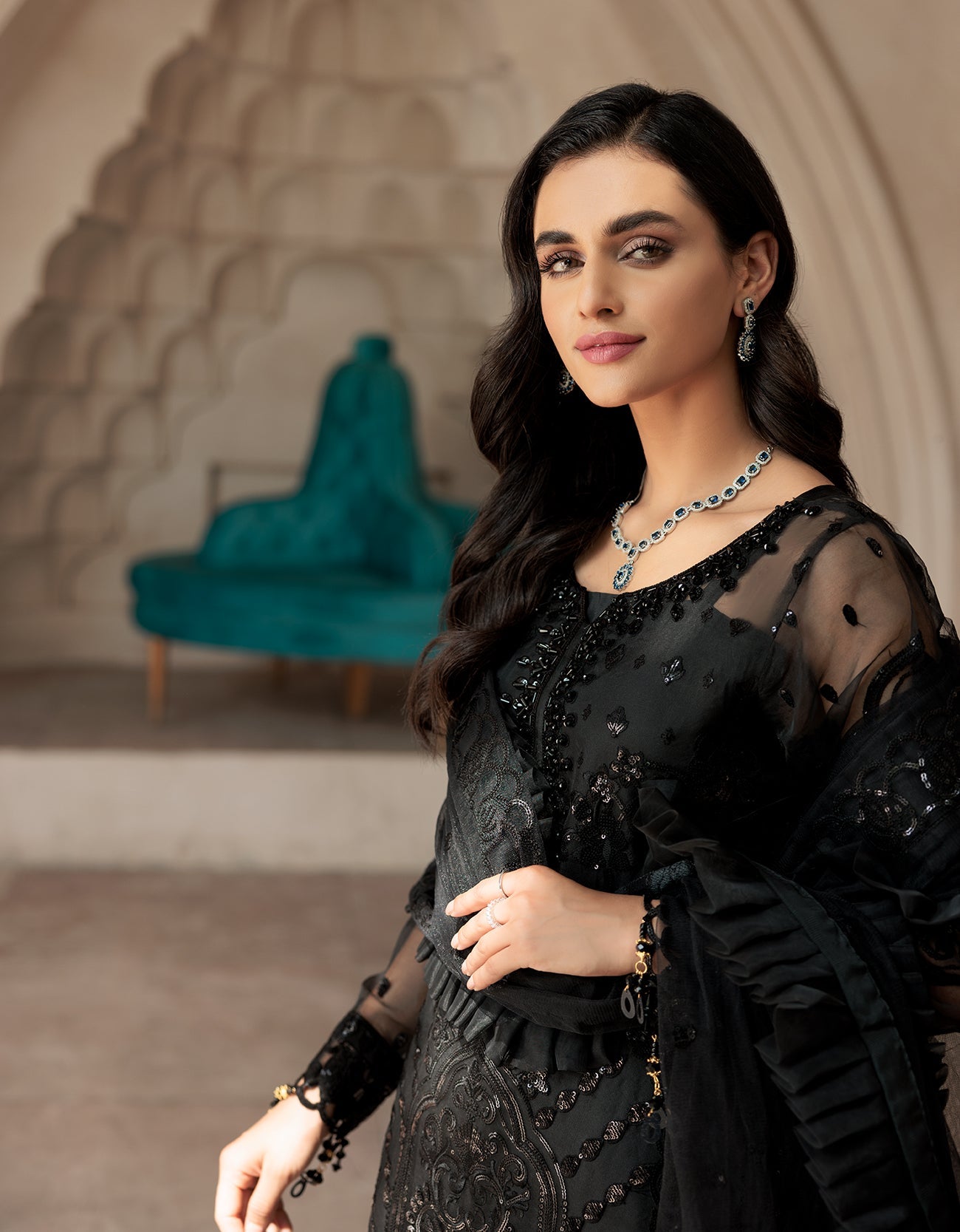 LF 501 | Emaan Adeel Le Festa Premium Collection 2022 Vol-5 |  Unstitched Embroidered Organza Suit