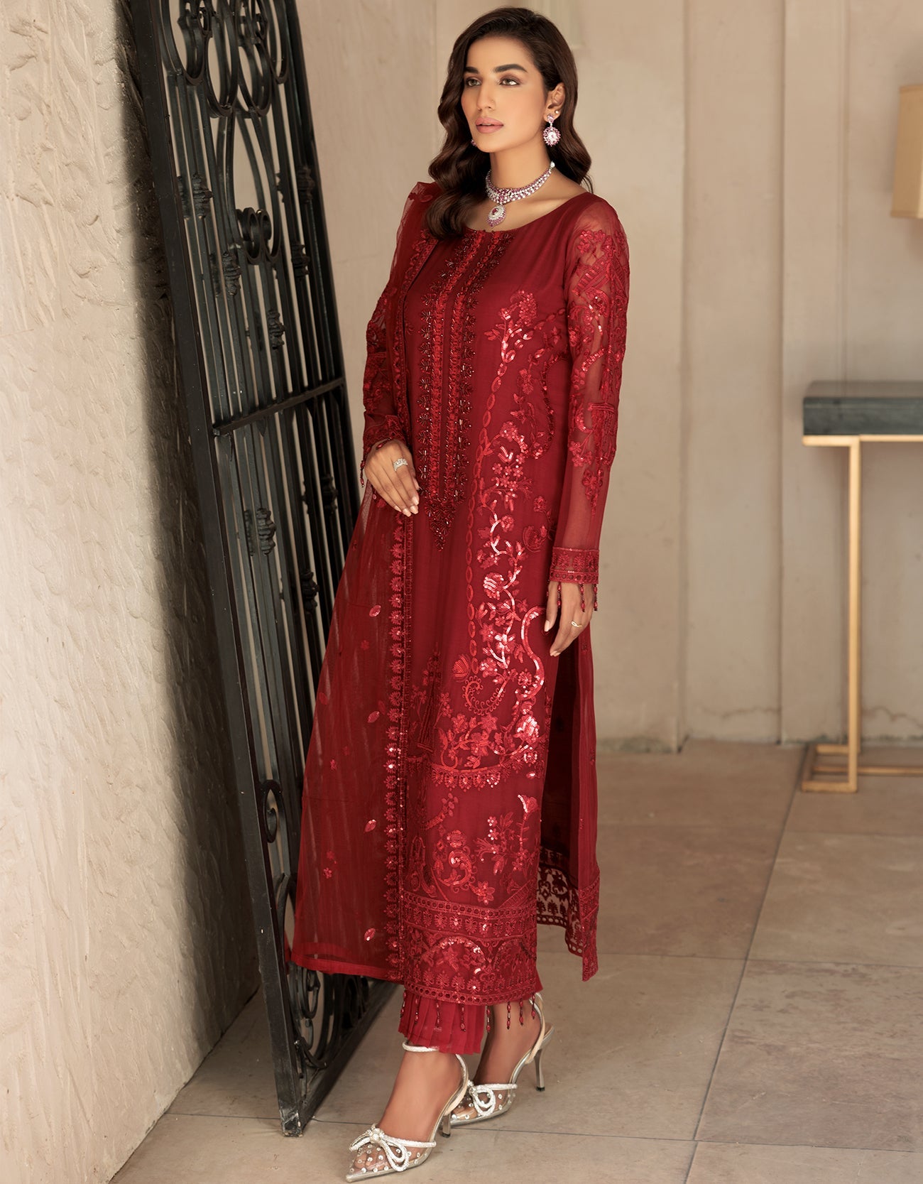 LF 504  | Emaan Adeel Le Festa Premium Collection 2022 Vol-5 |  Unstitched Embroidered Organza Suit