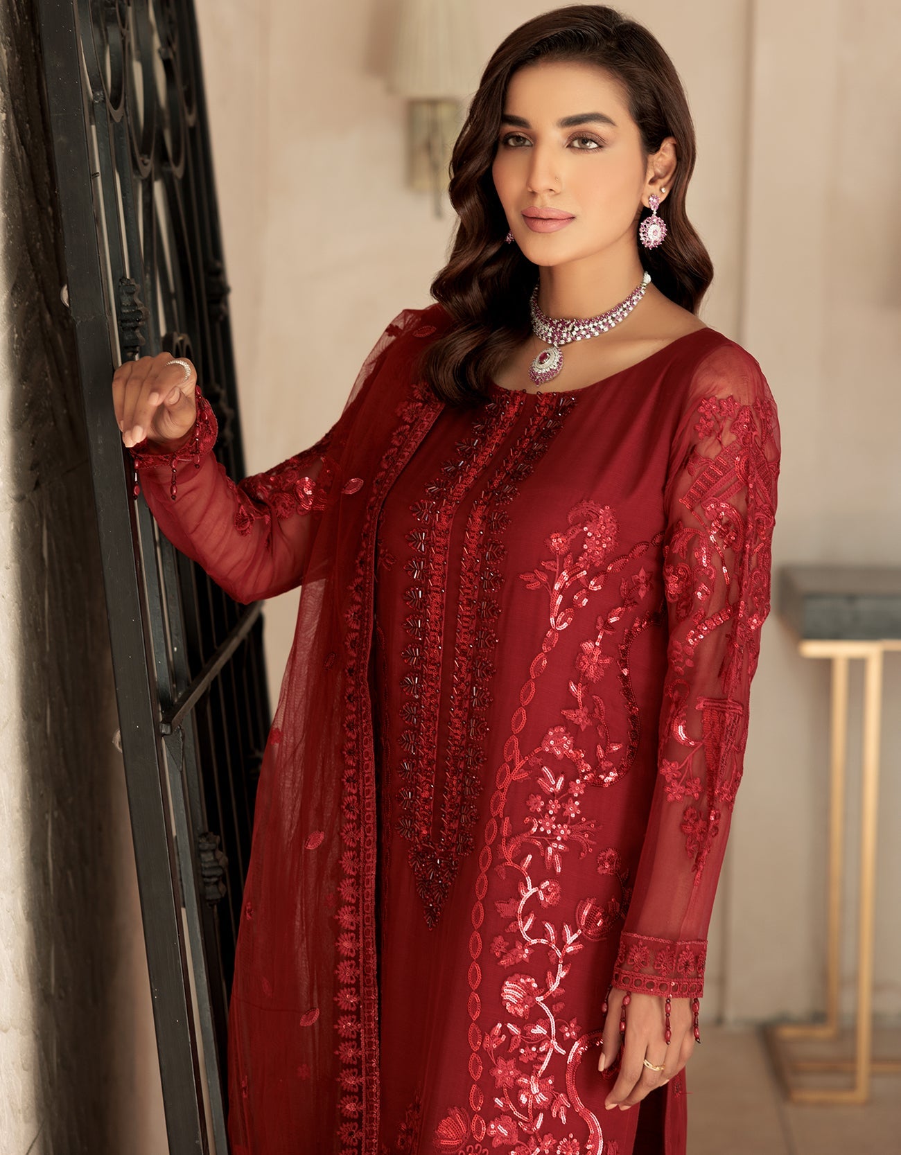LF 504  | Emaan Adeel Le Festa Premium Collection 2022 Vol-5 |  Unstitched Embroidered Organza Suit