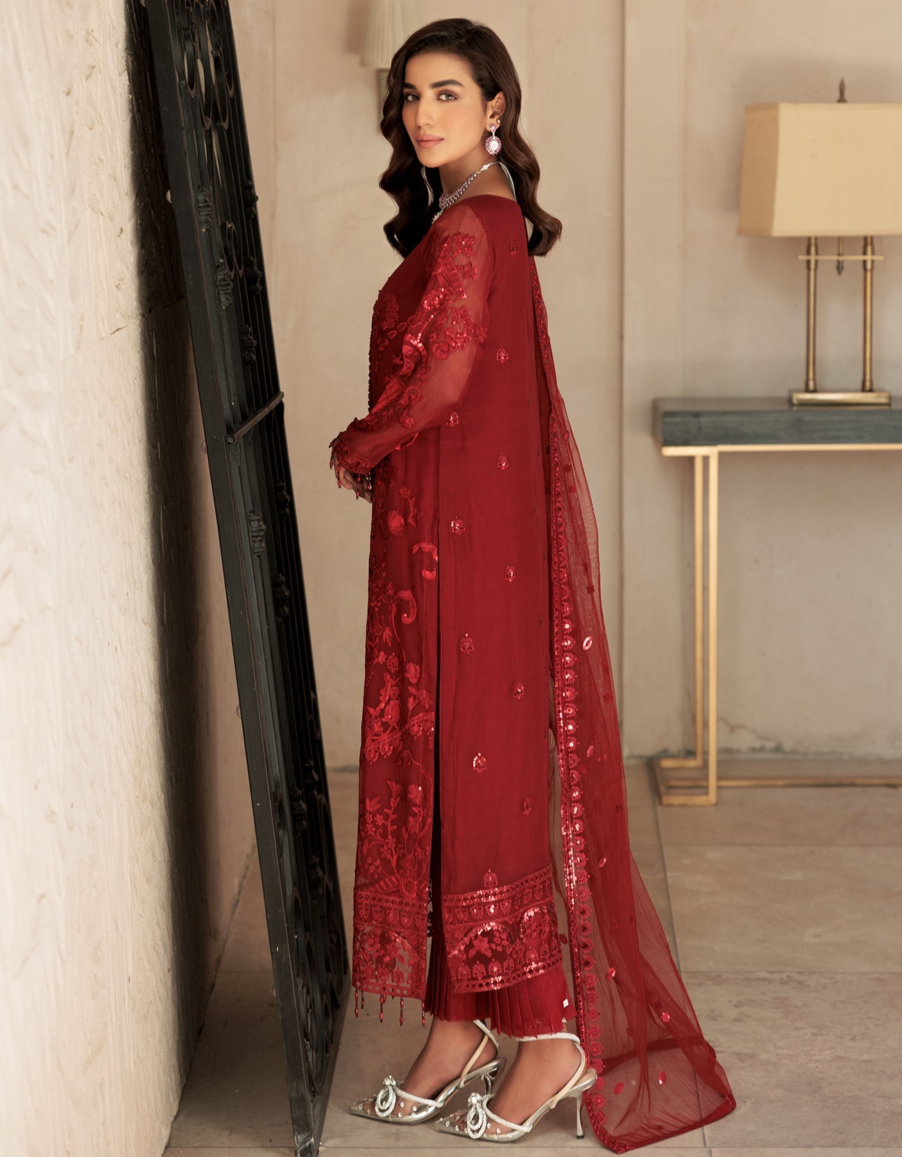 LF 504  | Emaan Adeel Le Festa Premium Collection 2022 Vol-5 |  Unstitched Embroidered Organza Suit