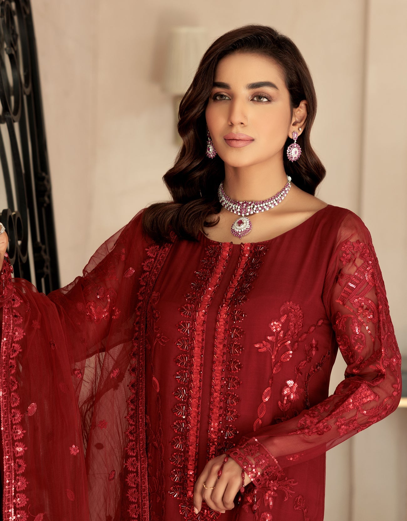 LF 504  | Emaan Adeel Le Festa Premium Collection 2022 Vol-5 |  Unstitched Embroidered Organza Suit