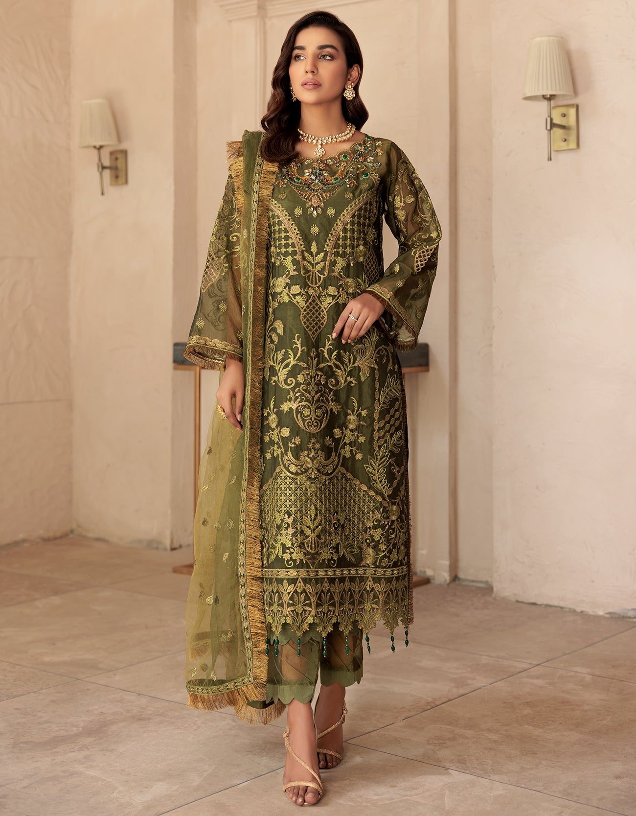 LF 507  | Emaan Adeel Le Festa Premium Collection 2022 Vol-5 |  Unstitched Embroidered Organza Suit