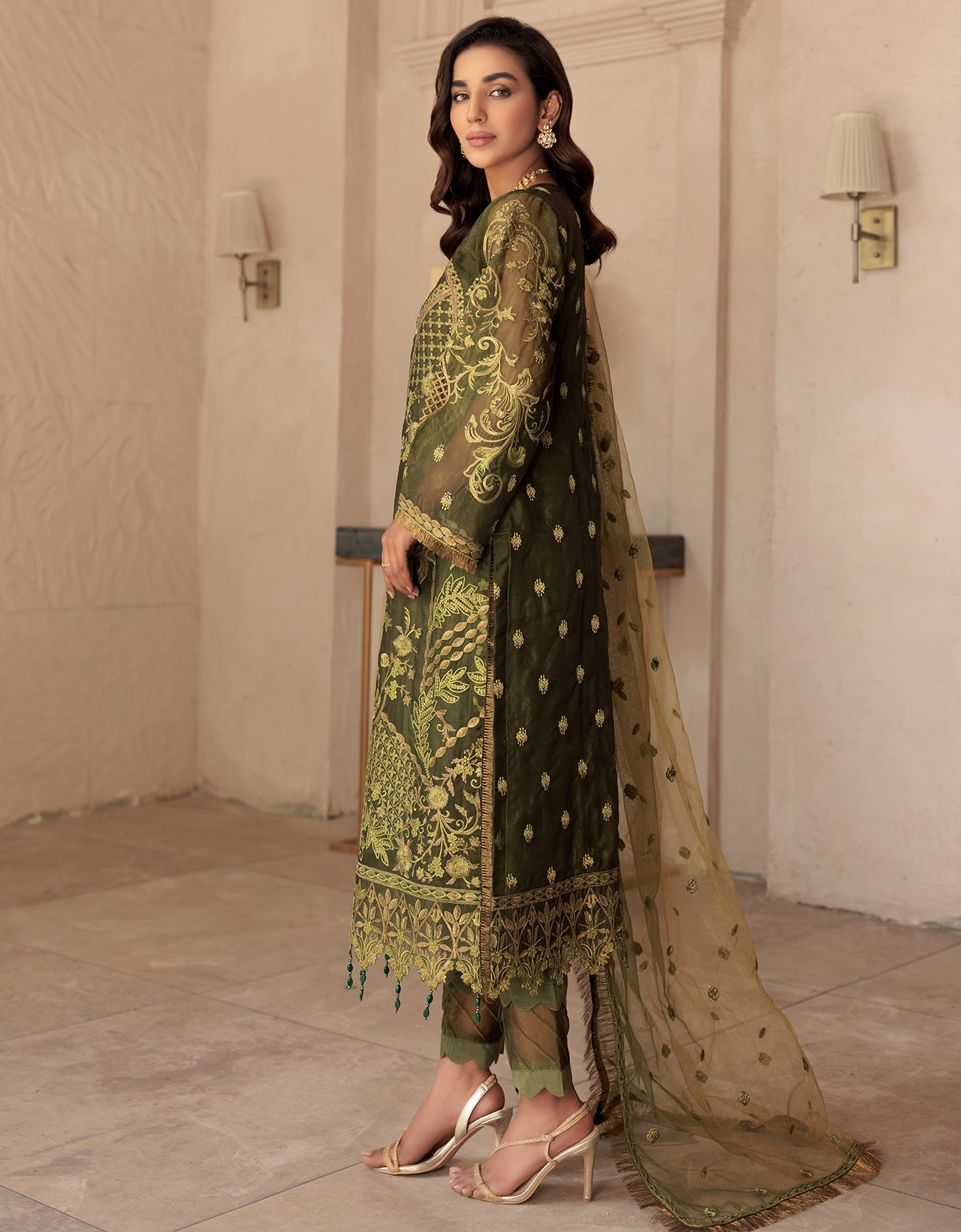 LF 507  | Emaan Adeel Le Festa Premium Collection 2022 Vol-5 |  Unstitched Embroidered Organza Suit