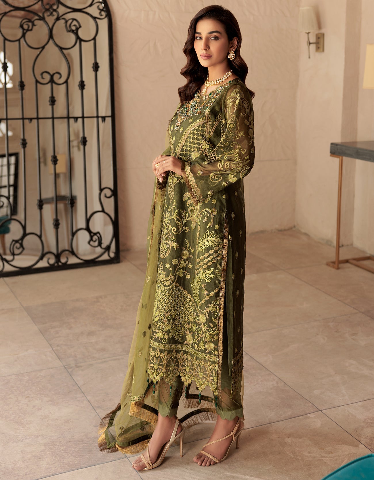LF 507  | Emaan Adeel Le Festa Premium Collection 2022 Vol-5 |  Unstitched Embroidered Organza Suit