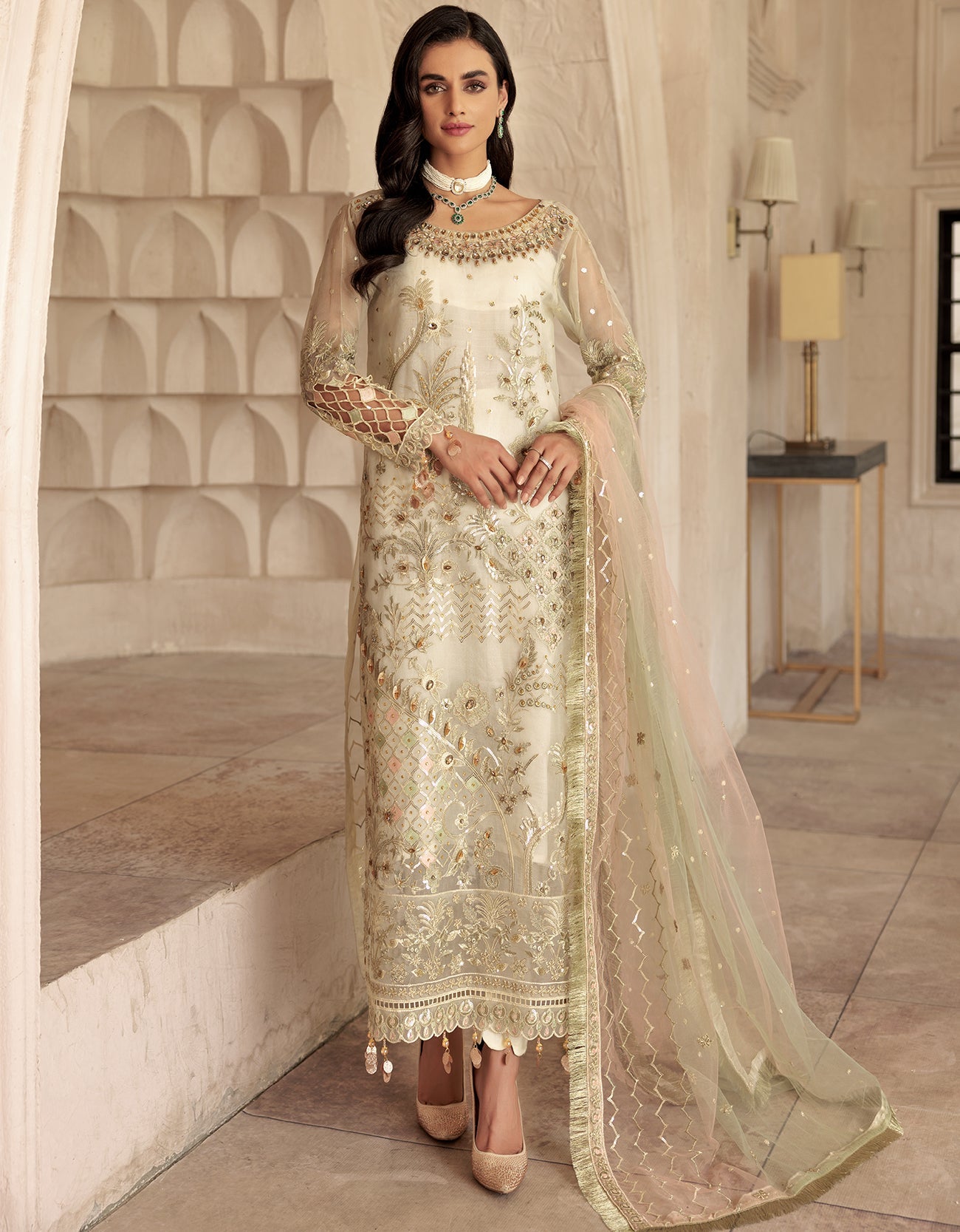 LF 508  | Emaan Adeel Le Festa Premium Collection 2022 Vol-5 |  Unstitched Embroidered Organza Suit