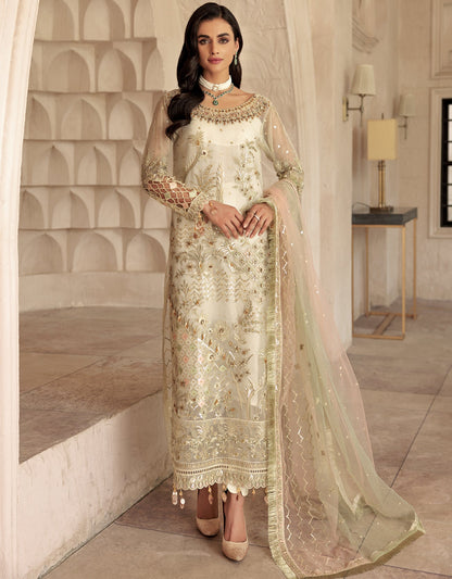 LF 508  | Emaan Adeel Le Festa Premium Collection 2022 Vol-5 |  Unstitched Embroidered Organza Suit