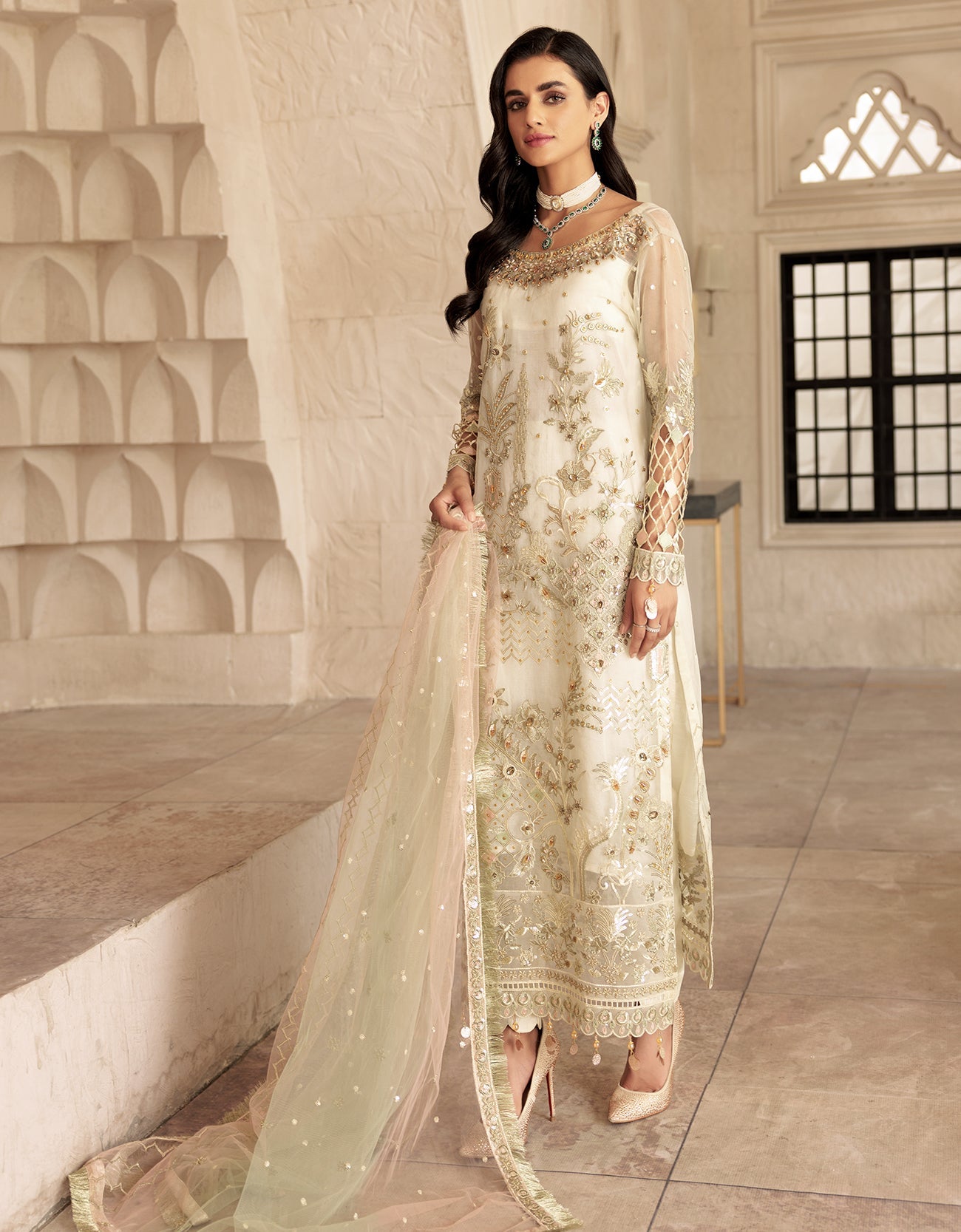 LF 508  | Emaan Adeel Le Festa Premium Collection 2022 Vol-5 |  Unstitched Embroidered Organza Suit