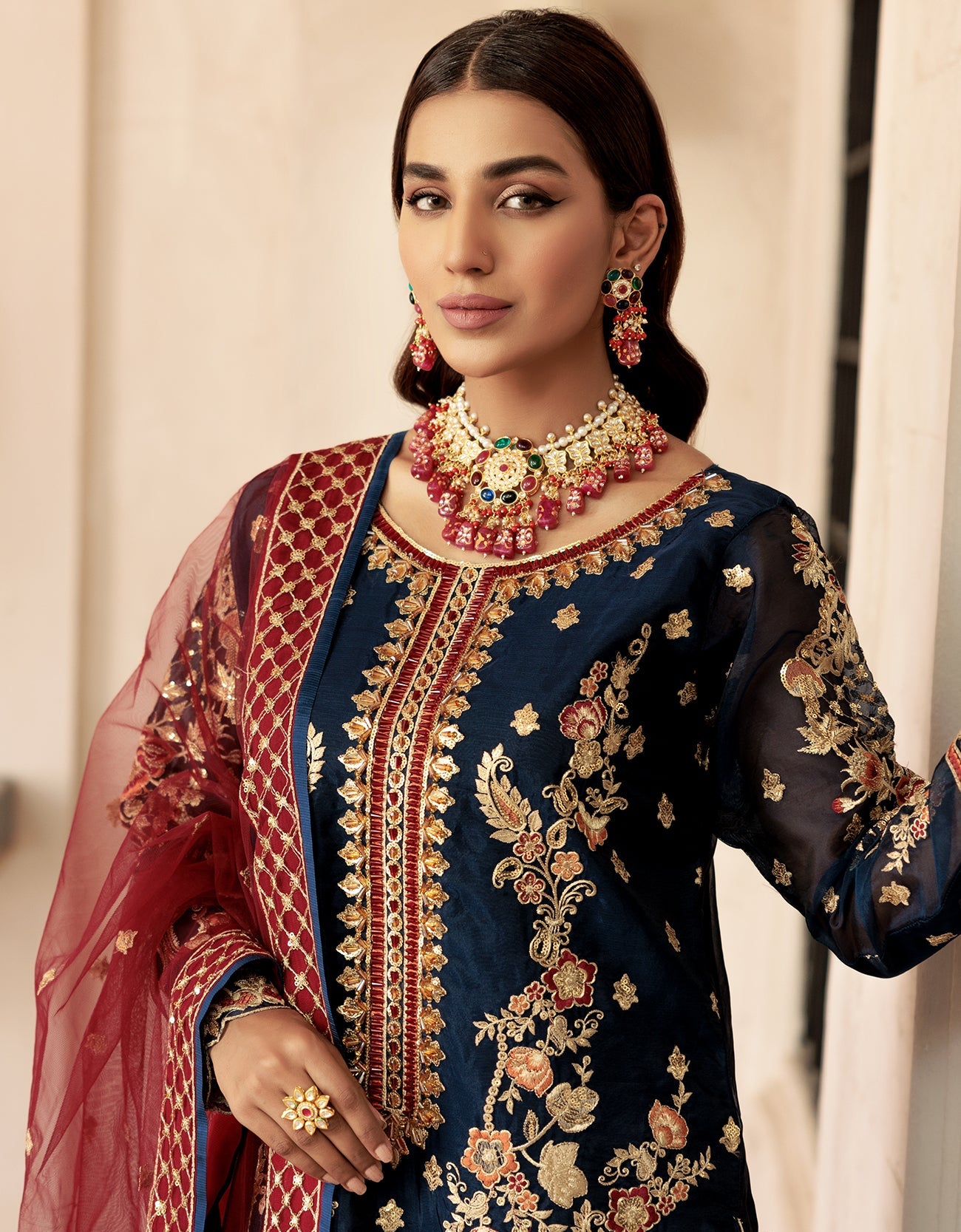 LF 509  | Emaan Adeel Le Festa Premium Collection 2022 Vol-5 |  Unstitched Embroidered Organza Suit