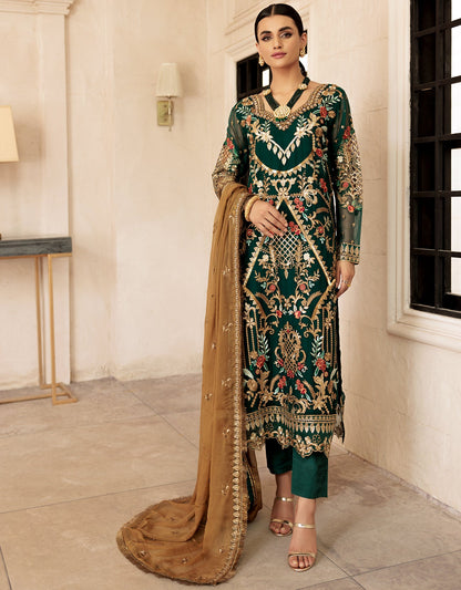 LF 510  | Emaan Adeel Le Festa Premium Collection 2022 Vol-5 |  Unstitched Embroidered Organza Suit