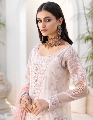 LF - 404 | Emaan Adeel Le Festa Premium Formals Vol 4 |  Unstitched Embroidered Chiffon Suits