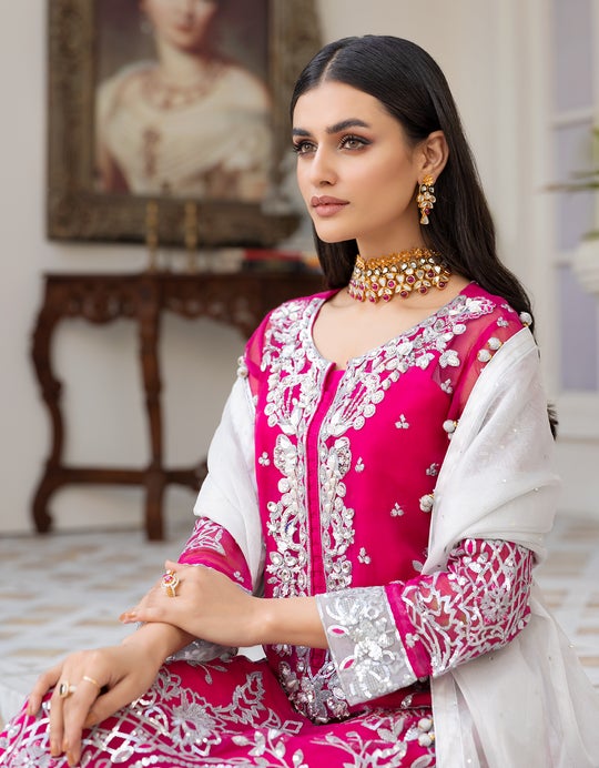 LF - 405 | Emaan Adeel Le Festa Premium Formals Vol 4 |  Unstitched Embroidered Chiffon Suits