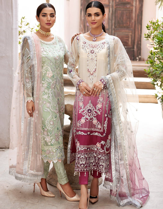 VE 06 |  - Emaan Adeel Value Edition 2022 Vol-01 | Unstitched Embroidered Chiffon Suits