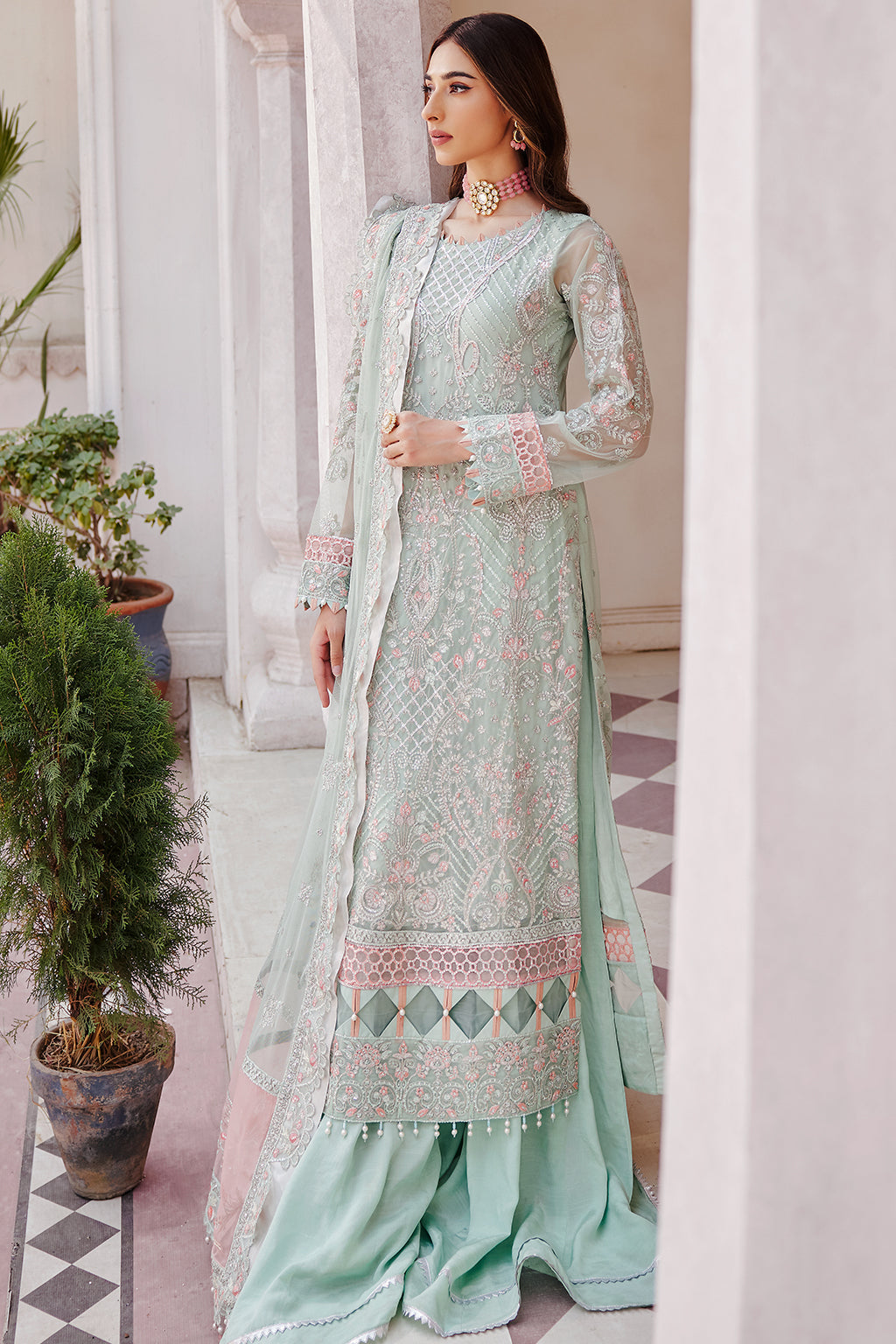 LX 04 | Collections Emaan Adeel Luxe Chiffon Collection 2023 | Unstitched and Stitched RTW Chiffon Embroidered Suits