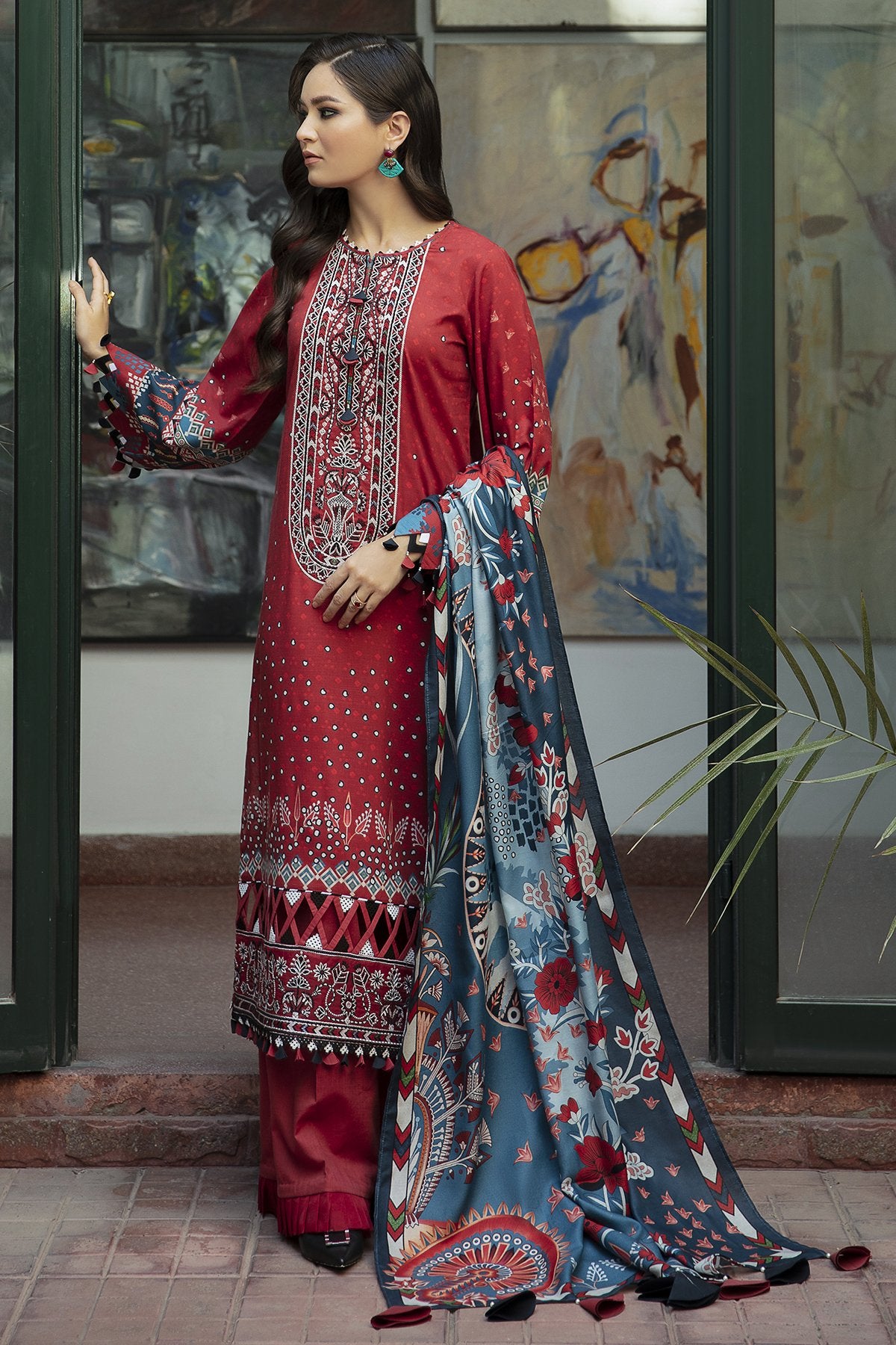 ZEAL | Jazmin Iris Winter Collection 2021 | Unstitched Embroidered Viscose Slub Khaddar Suit