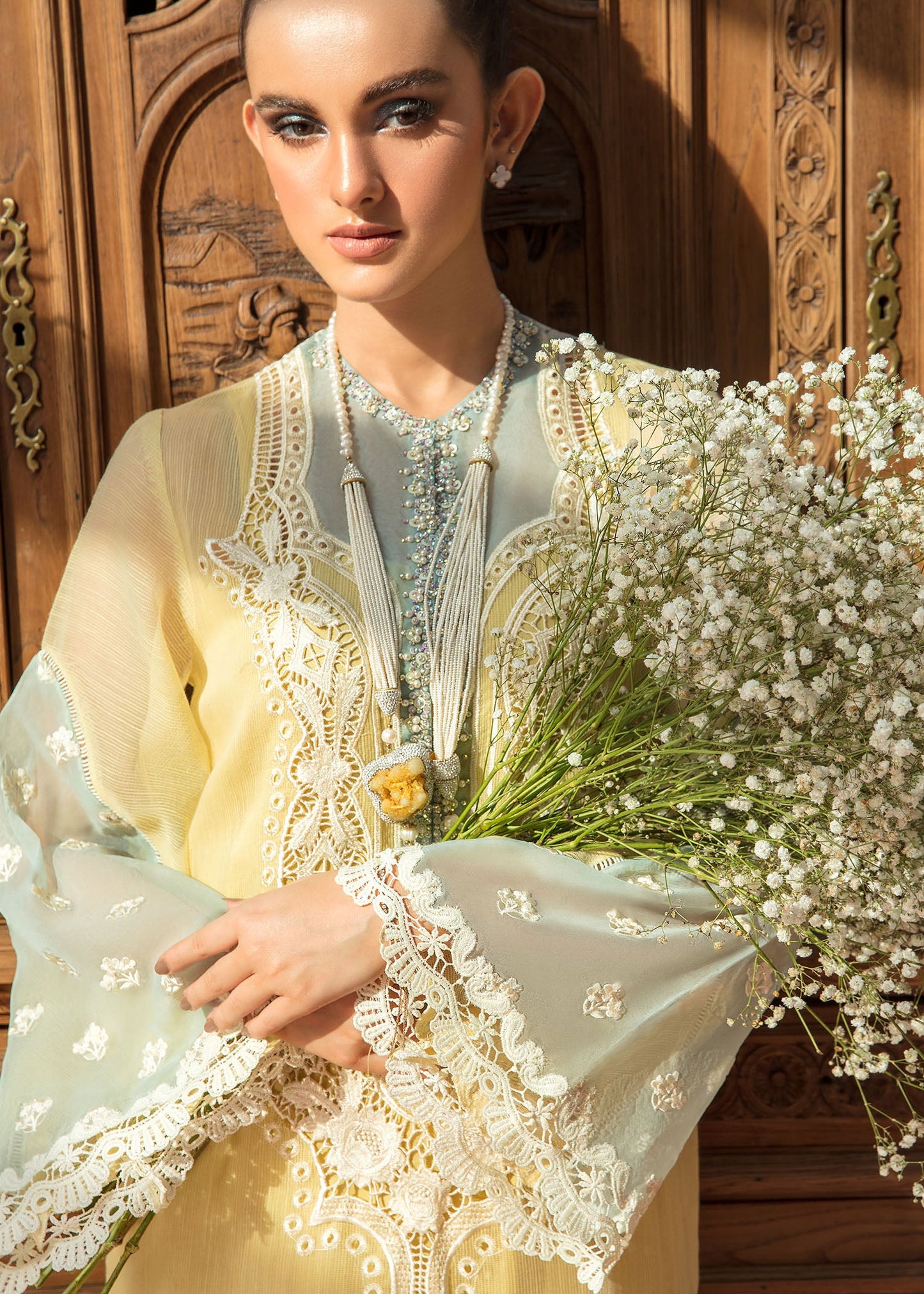 Something About Her | Crimson X Saira Shakira Eid Pret '22 | Stitched RTW Cotton Net Suits