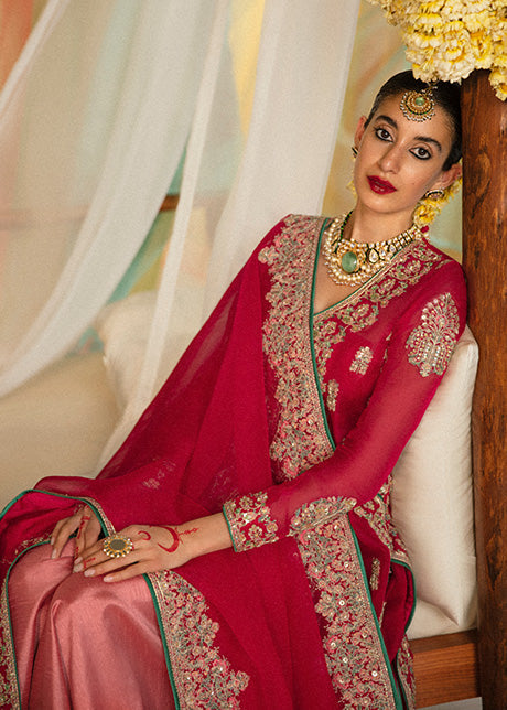 Hayal  | Hussain Rehar Khawab Ghar Eid Luxury Pret RTW Collection 2022 | Stitched Organza Silk Suit