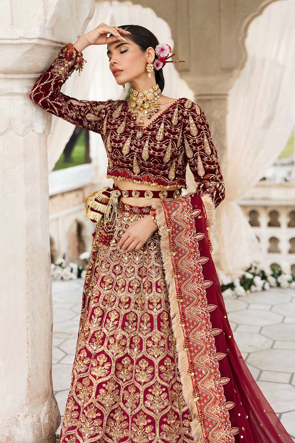 Hayal | Afrozeh Brides Collection 2022 | Stitched Unstitched Embroidered Raw Silk Valvet Bridal Suit