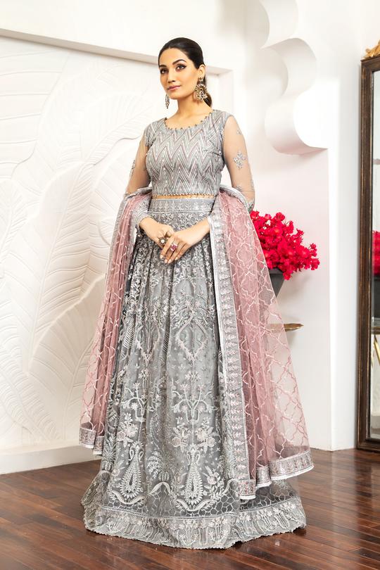 Bella Rose | Alizeh Royale De Luxe Collection | Unstitched Embroidered Chiffon Suits