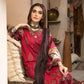 CNW-4 | Charizma Naranji Unstitched Embroidered Khaddar With Embroidered Shawl Vol-1 Collection | Unstitched Embroidered Suit