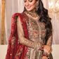 Burnt Gold and Maroon (BD-2401) | Maria B Mbroidered Heritage Edition 2022 | Unstitched Embroidered Net Suits