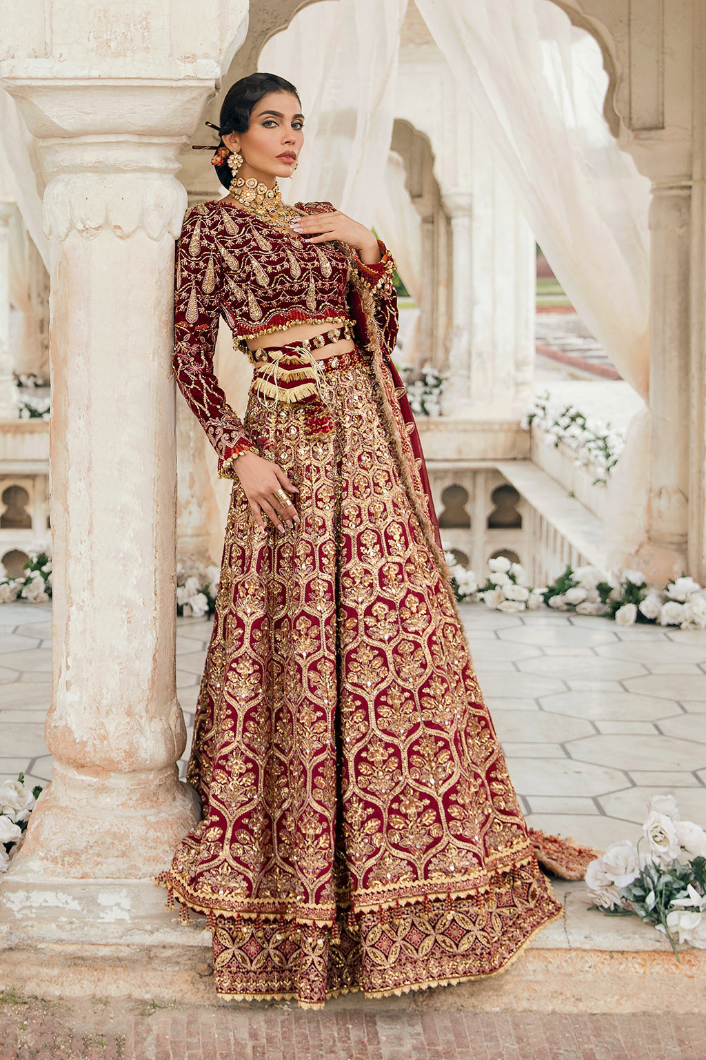 Hayal | Afrozeh Brides Collection 2022 | Stitched Unstitched Embroidered Raw Silk Valvet Bridal Suit