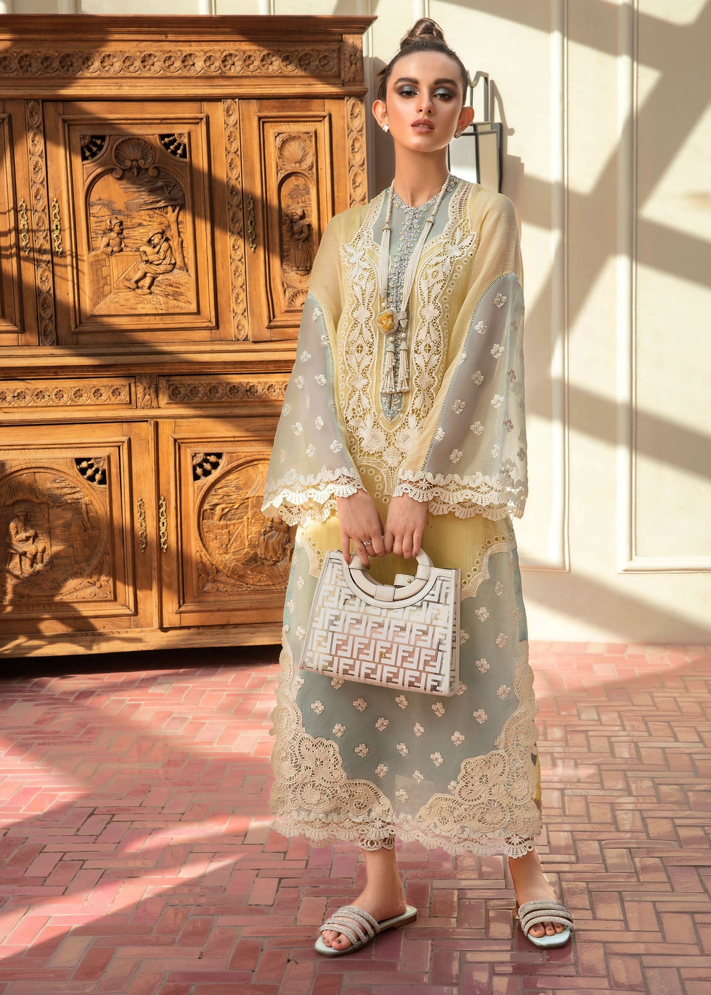 Something About Her | Crimson X Saira Shakira Eid Pret '22 | Stitched RTW Cotton Net Suits