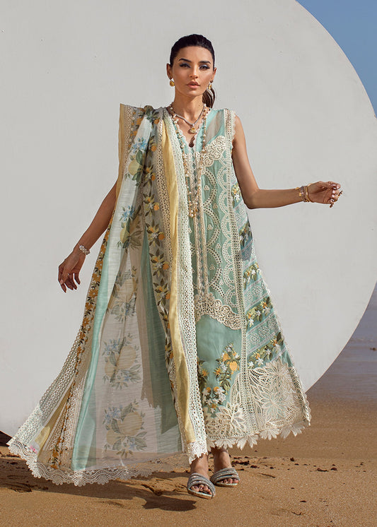 Sicilian Summer - 2A - Aqua | Crimson Serendipity Luxury Lawn Collection 2022