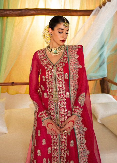 Hayal  | Hussain Rehar Khawab Ghar Eid Luxury Pret RTW Collection 2022 | Stitched Organza Silk Suit