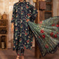 MPT 1210 B | Maria B MPrints Winter Collection 2021 | Unstitched Embroidered Dobby Linen Suits