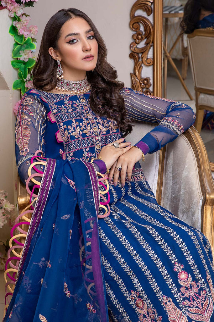 CHM-03 | Charizma Chimmer Chiffon Collection 2022 Vol 1 | Unstitched Embroidered Chiffon Suits