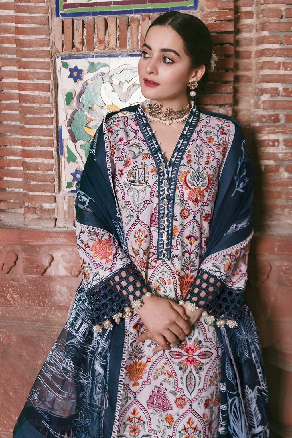 Shahbano | Afrozeh Shabnami Festive Lawn Collection 2022 | Unstitched Embroidered Lawn Suits