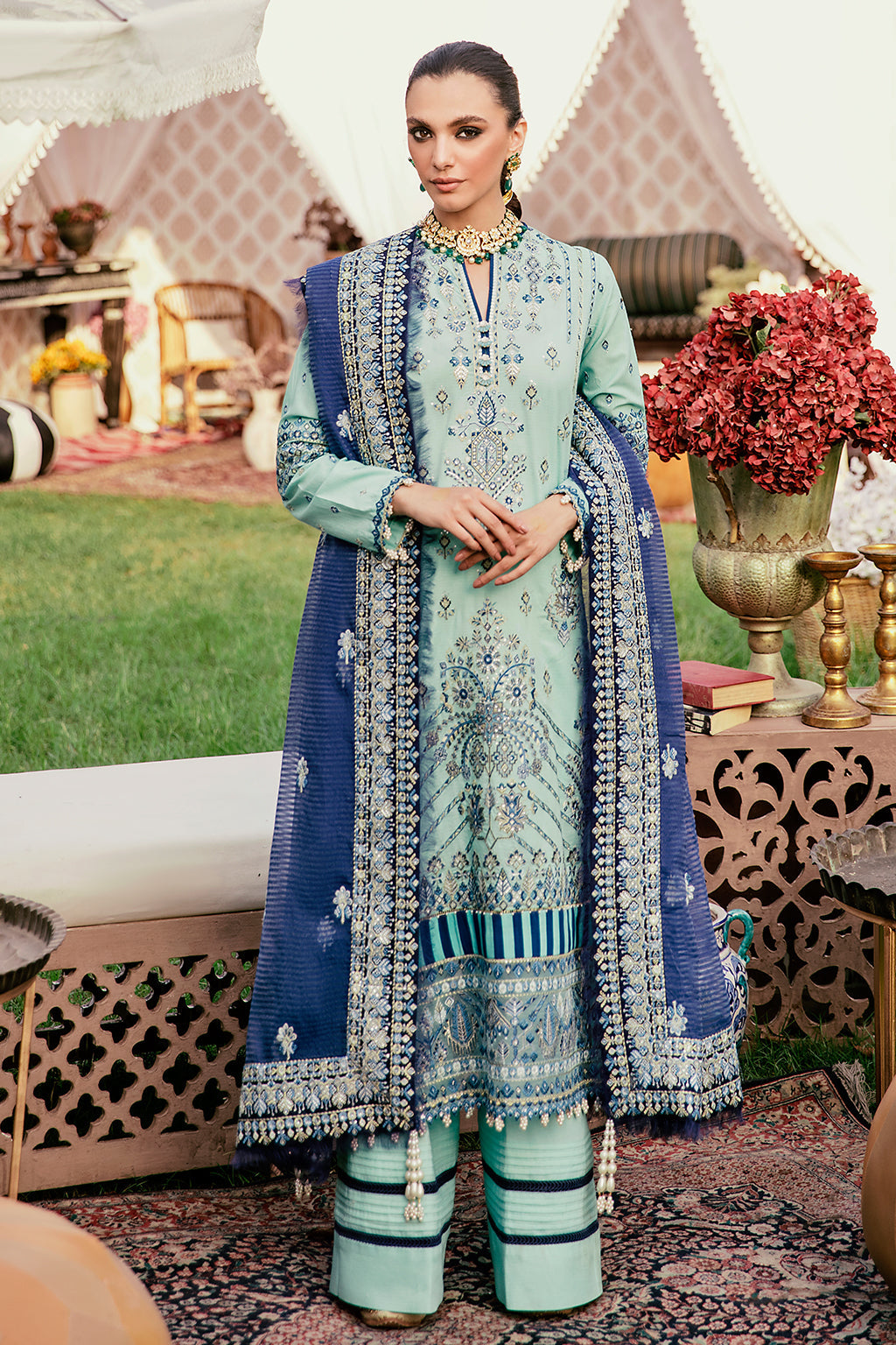 HERIZ  | Afrozeh Gul Bahar Festive Collection 2022 | Unstitched Embroidered Lawn Suits