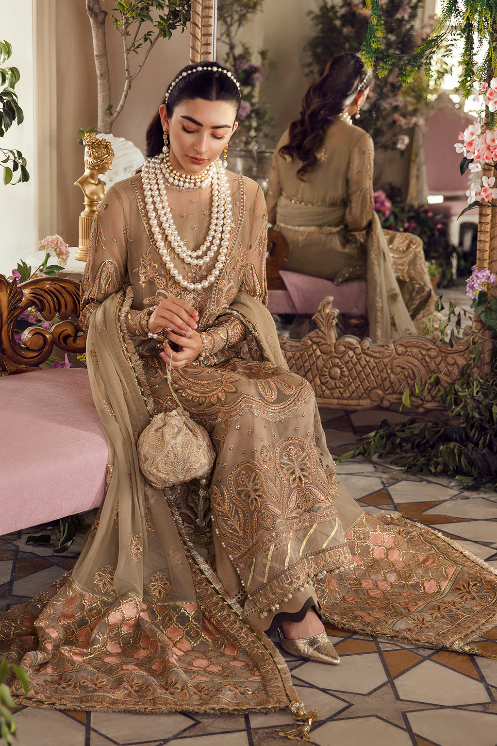 AYZAL | Afrozeh La Fuchsia Wedding Edition 2022 | Unstitched Embroidered Chiffon Suits