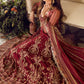 SIENNA | Afrozeh La Fuchsia Wedding Edition 2022 | Unstitched Embroidered Net Suits
