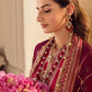 ZINNIA | Afrozeh La Fuchsia Wedding Edition 2022 | Unstitched Embroidered Raw Silk Suits