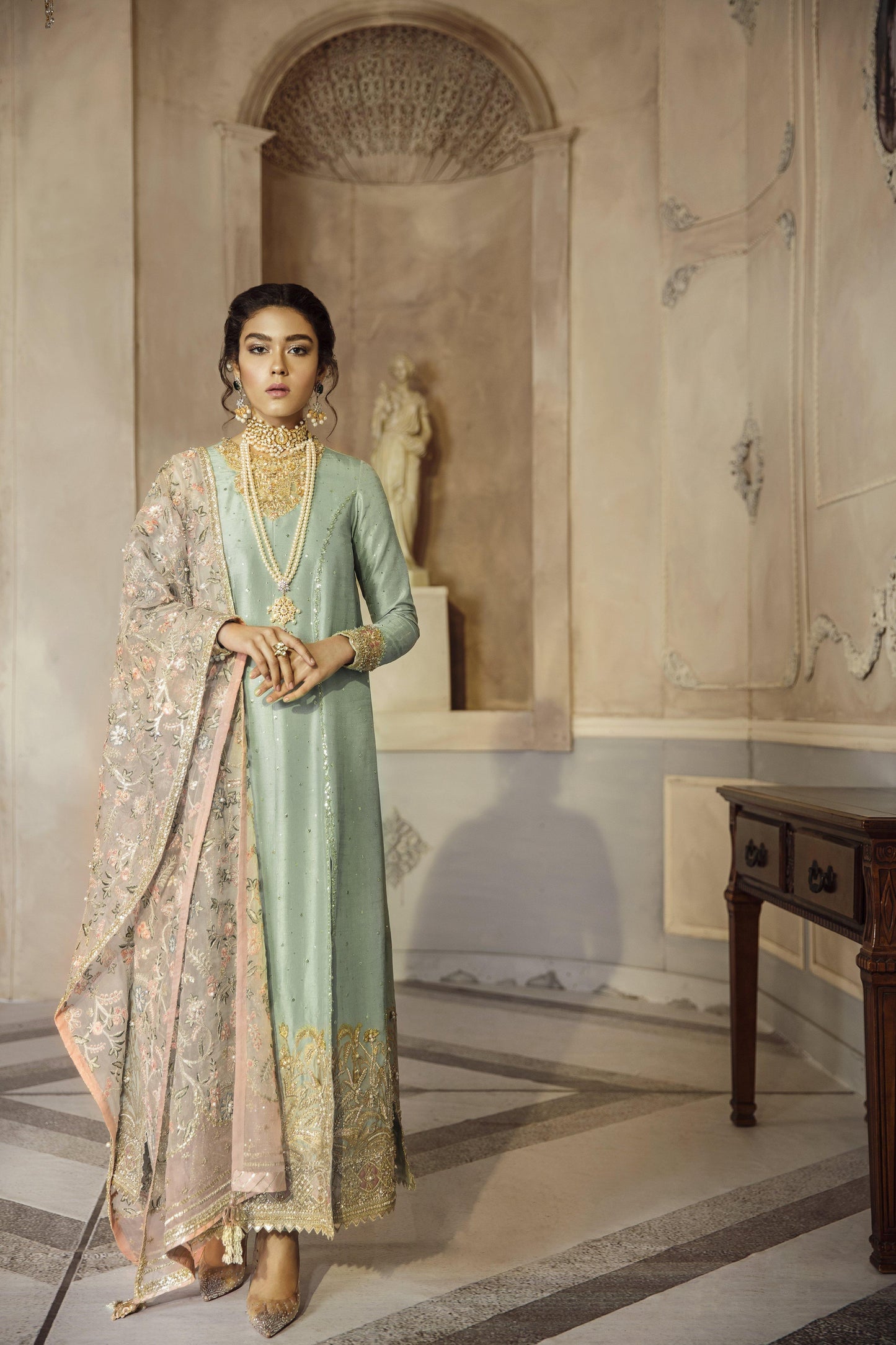 MERAKI | Suffuse Aab-e-Zar Luxury Wedding Collection 2019 | Stitched RTW Embellishments Suits