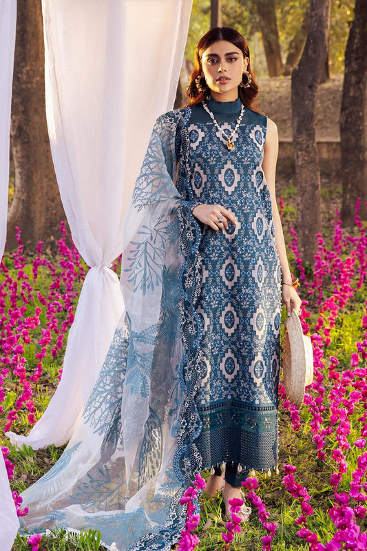 BABY BREATH NI-33 | Nureh Blooming Summers Exclusive  Luxury Lawn Collection 2022 | Unstitched Embroidered Lawn Suits