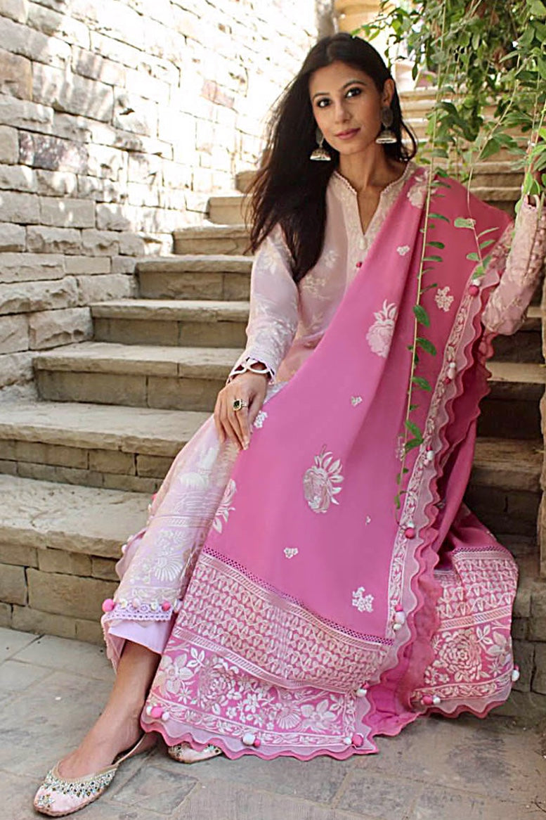 FERESHTEH (ZL22-01 A) | Zaha Summer Lawn Collection 2022 | Unstitched Embroidered Lawn Suits