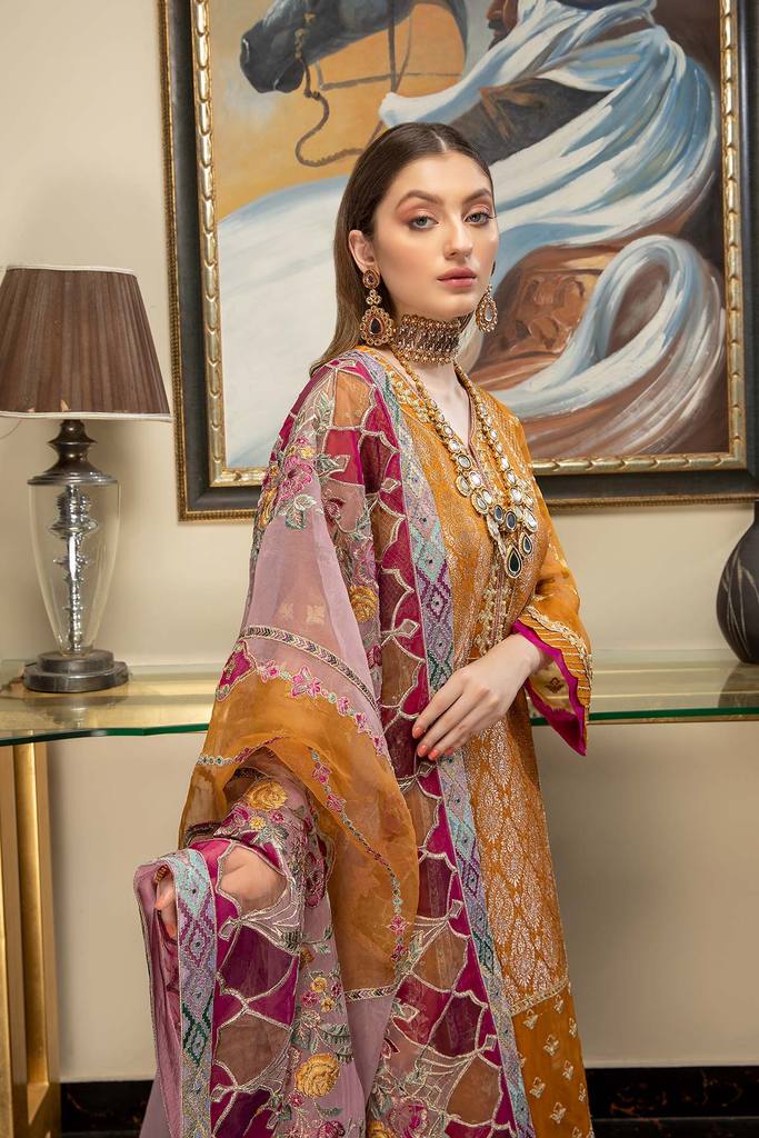 DD-05 | Charizma Diamond Dust Luxury Collection Vol 2 | Unstitched Embroidered Organza Suit