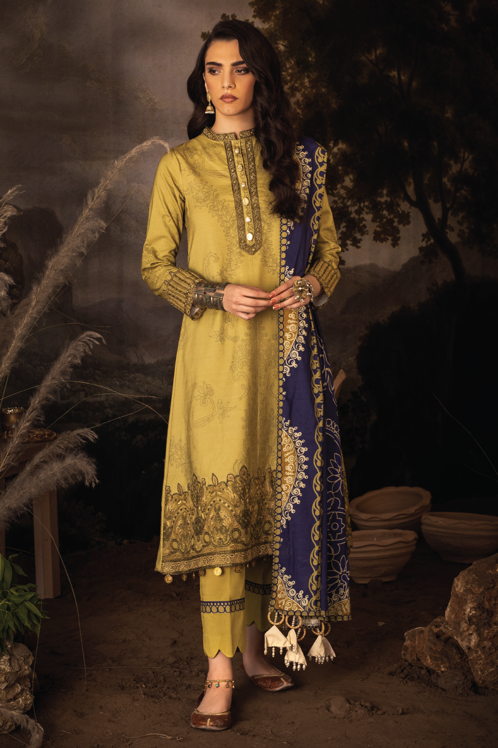 ILC-01 RAUHAH-3PC | Iznik Zarafshan Linen Collection 2021 | Unstitched Embroidered Linen Organza Suits