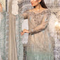 Coffee and Smoked Blue (BD-2405) | Maria B Mbroidered Heritage Edition 2022 | Unstitched Embroidered Chiffon Suits