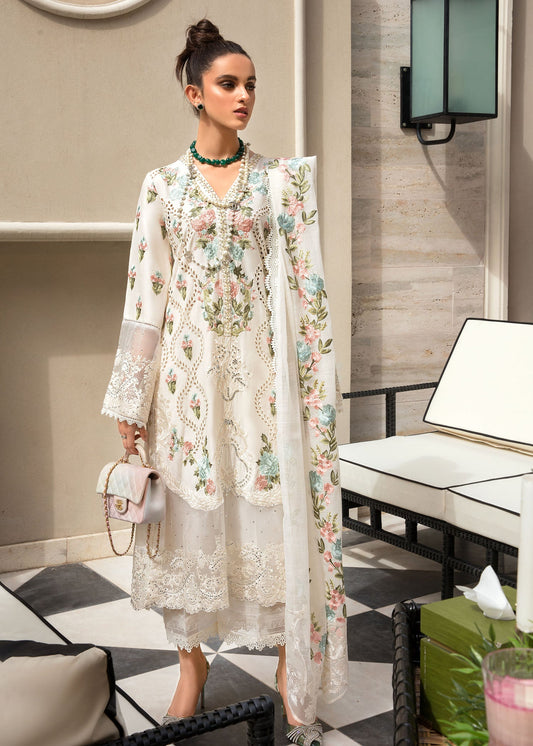 Monsoon Blooms | Crimson X Saira Shakira Eid Pret '22 | Stitched RTW Rib Cambric Suits