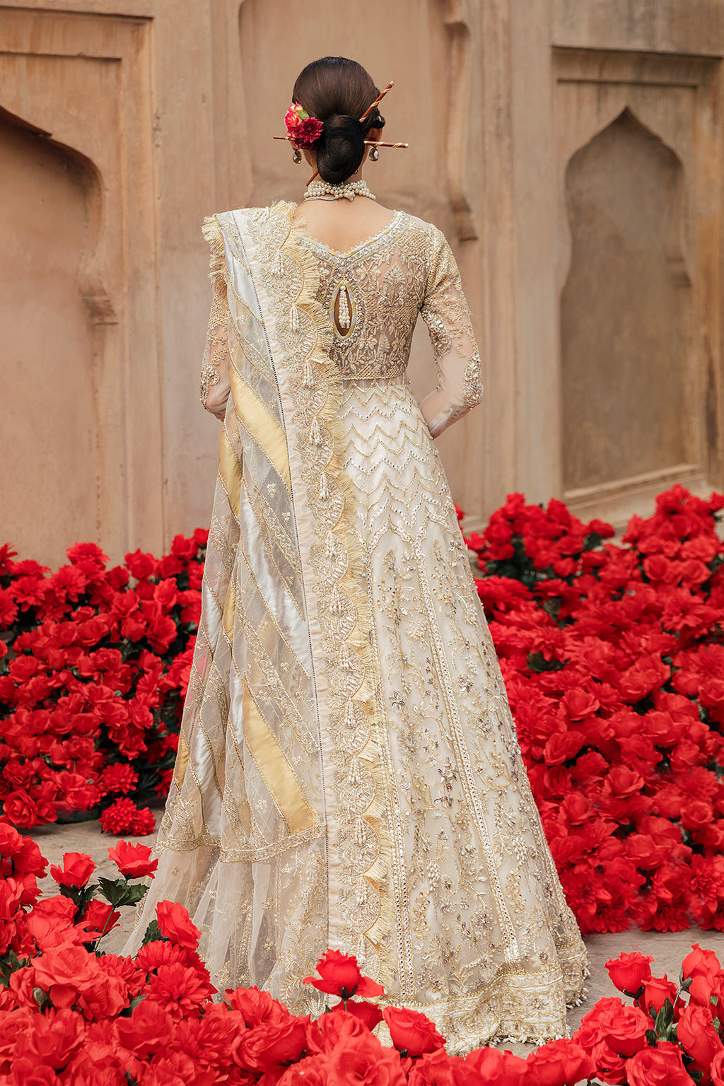 Mahru | Afrozeh Brides Collection 2022 | Stitched Unstitched Embroidered Net Bridal Suit